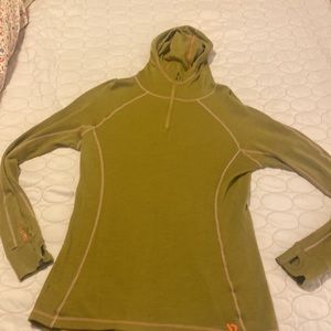 First Lite Womens Artemis Hoody Merino Wool Split Pea Green XL